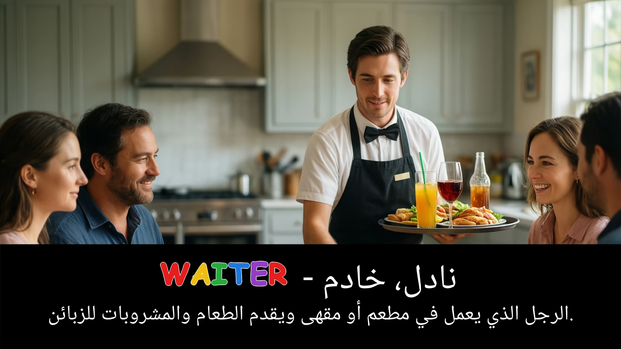 Arabic Illustration for waiter